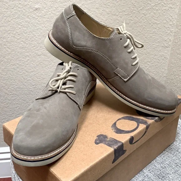 1901 | Shoes | 91 Mens Carson Light Sand Gray Suede Leather 